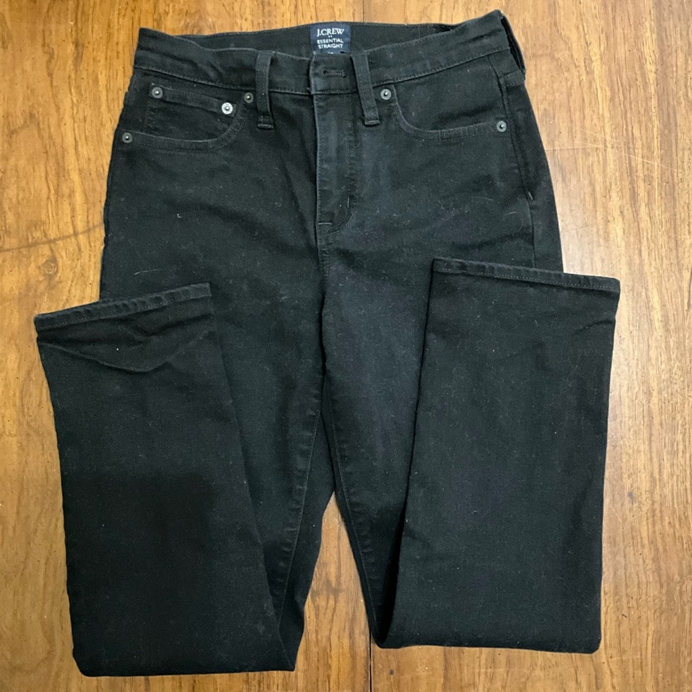 J. Crew Women's Black Straight Leg Jeans